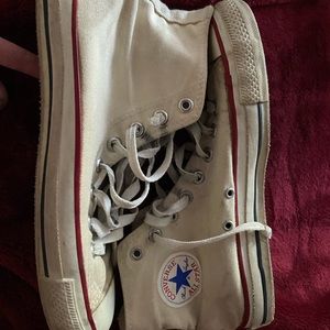 VINTAGE white converse, hi top